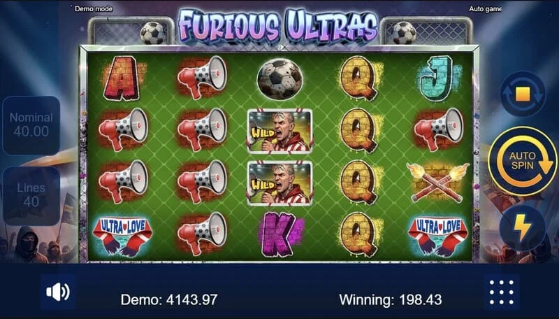 Furious Ultras - linie wygrywające na bębnach